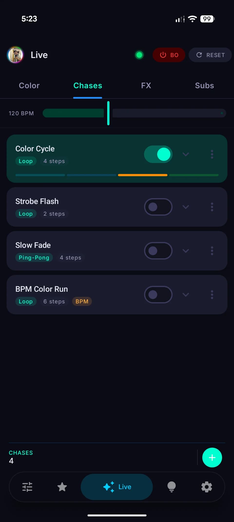 Chases — BPM sequencer